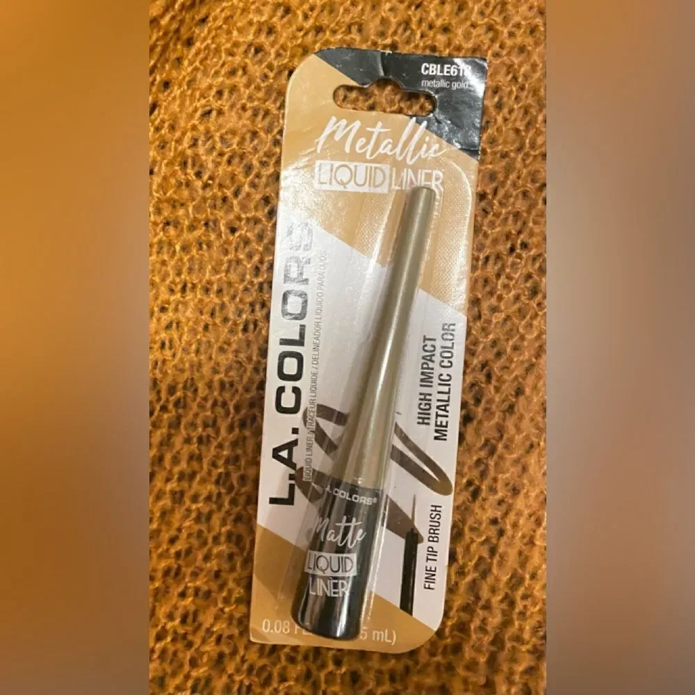 💥L.a. CoLors 2 PKMetallic Gold CBLE618 Liquid Liner Fine Tip Brush (2.5 ml)✨